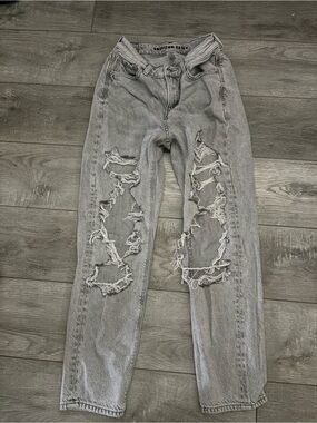 American Eagle Outfitters Light Gray Denim Jeans